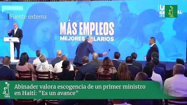 Abinader valora escogencia de un primer ministro en Haití: Es un avance