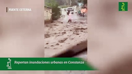 Reportan inundaciones urbanas en Constanza