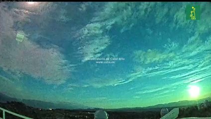 Registran el paso de una enorme bola de fuego sobre España y Portugal