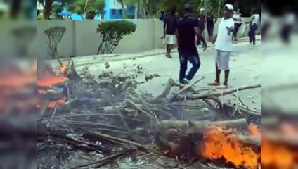 Protesta por energía eléctrica en San Rafael del Yuma