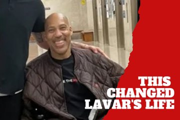 LaVar makes fun of himself! LaMelo 's dad trying to joke fter being threatened with death.
