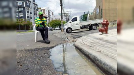 El badén de la calle José Contreras