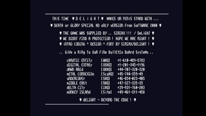 Amiga Cracktro Death Or Glory Hd Version By Delight (1993)