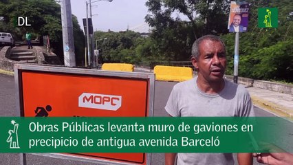 Obras Públicas levanta muro de gaviones en precipicio de antigua avenida Barceló.mp4