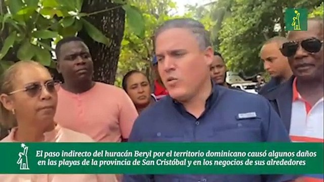 El paso indirecto del huracán Beryl por el territorio dominicano causó algunos daños en las playas de la provincia de San Cristóbal y en los negocios de sus alrededores