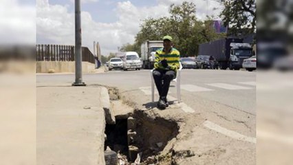 Hueco en la Luperón es un peligro para conductores