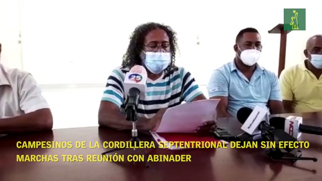 Campesinos de la Cordillera Septentrional dejan sin efecto marchas tras reunión con Abinader