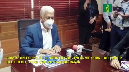 Comisión especial Senado decide informe sobre defensor del pueblo pero con votos en contra