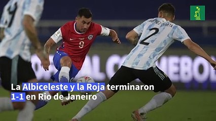 Argentina y Chile empatan 1-1 en su estreno en la Copa América de Brasil