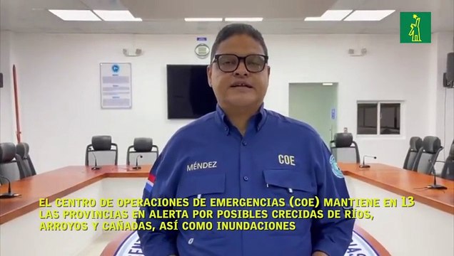 El Centro de Operaciones de Emergencias (COE) mantiene en 13 las provincias en alerta