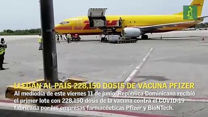 Llegan al país 228,150 dosis de vacuna Pfizer