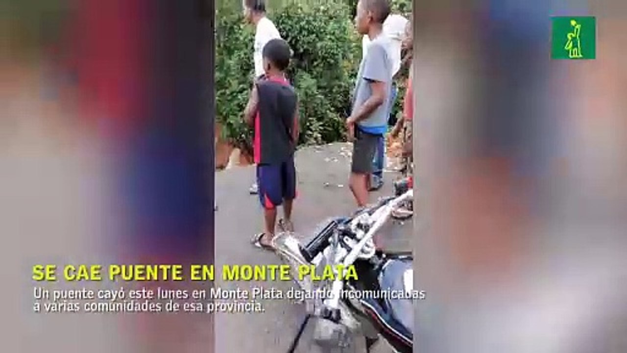 Se cae puente en Monte Plata