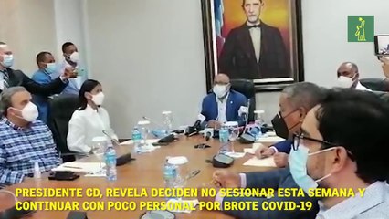 Presidente de la Cámara de Diputados, revela deciden no sesionar esta semana y continuar con poco personal por brote covid-19.