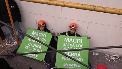 Greenpeace se toma el Obelisco de Buenos Aires