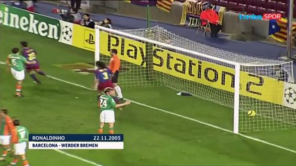 Ronaldinho'nun UEFA Şampiyonlar Ligi'ndeki Tüm Golleri