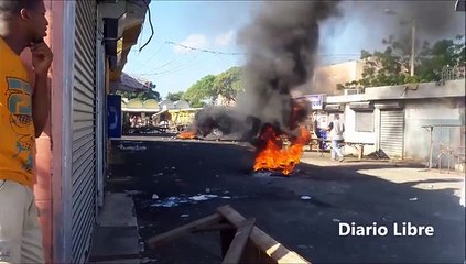 Protesta en mercado de Pueblo Nuevo