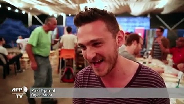 Israelíes y palestinos se enfrentan, esta vez por diversión