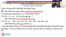 5.Hướng dẫn cách đánh vần nguyên âm O trong tiếng Trung và thự
