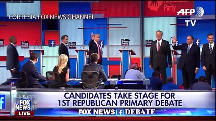 Aplausos y abucheos a Trump en el primer debate republicano