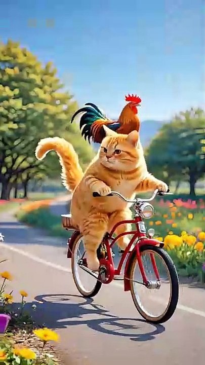FUNNY CAT PLAY BEE