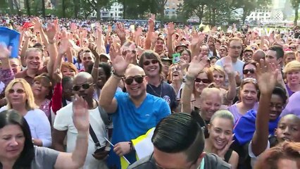 Con actos masivos, papa culminó visita a Nueva York