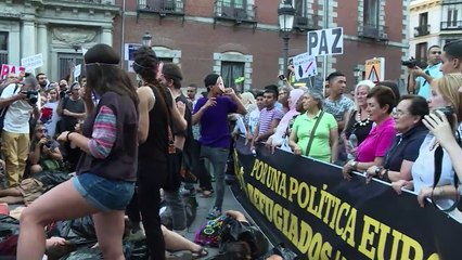 Marchas a favor y en contra de los refugiados en Europa