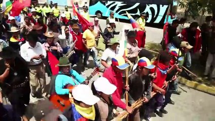 Marcha indígena a Quito contra Correa