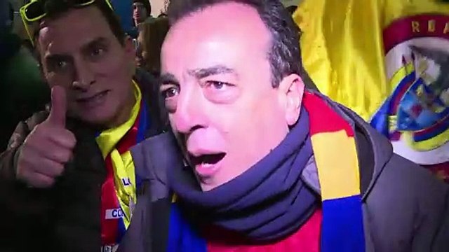 Hinchas colombianos celebran victoria ante Brasil