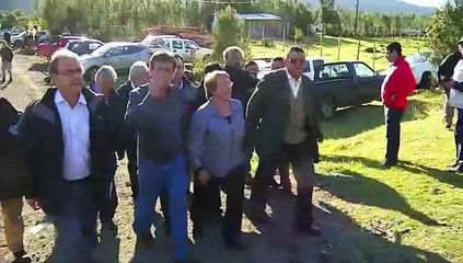 Bachelet visita zona afectada por volcán