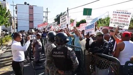 Manifestaciones de los tranportistas frente al Gobierno
