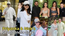 Priyanka Chopra Jonas & Nick Jonas' Grand Visit To India For Brother's Wedding - See Full Recap!