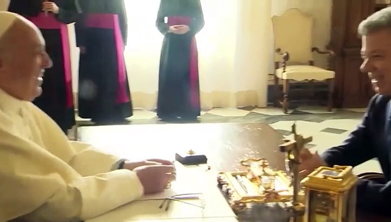 Santos y Uribe, reunidos con el papa Francisco en el Vaticano