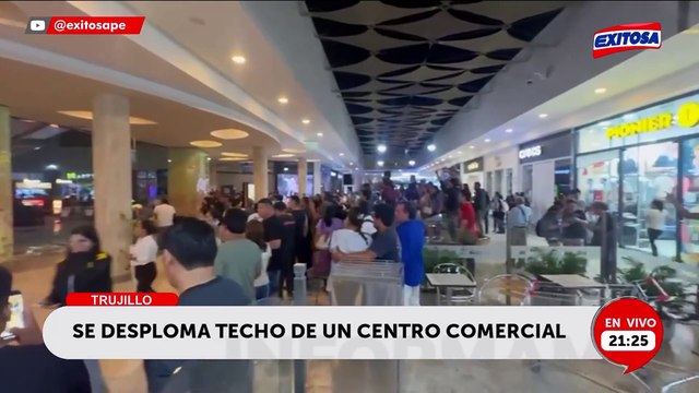 ¡Impactantes imágenes! Techo del Real Plaza en Trujillo colapsa y cae sobre patio de comidas