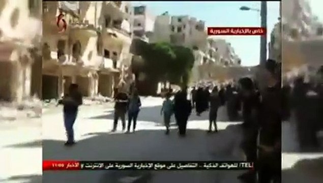 Decenas de familias salieron del sector rebelde de Alepo