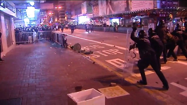 Disturbios callejeros en Hong Kong