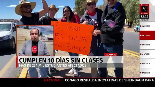 Alumnos son afectados por paro de maestros en Zacatecas; van 10 días sin clases
