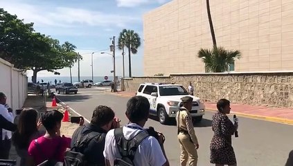 Llegada del presidente Medina a la Cancillería