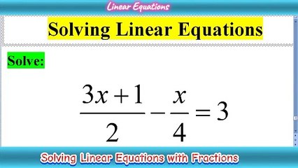 Solving Linear Equations by mathoguide