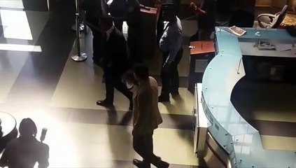 Llegada de Marcelo Hofke al Palacio de Justicia