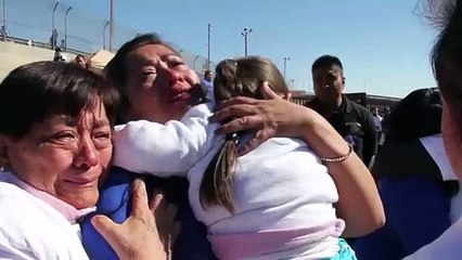 Tres minutos de abrazos en frontera Eeuu y México