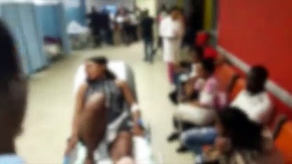 Mujer herida por Amet con blur