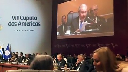 Danilo Medina en la Cumbre de las Américas (Twitter Presidencia RD)