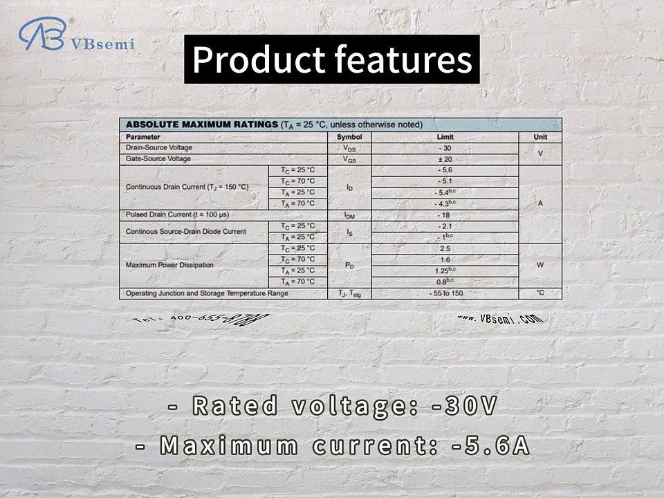 LML5103-VB is a SOT23 package P-Channel field effect MOS tube