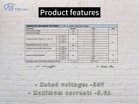 3365-VB is a SOT23 package P-Channel field effect MOS tube