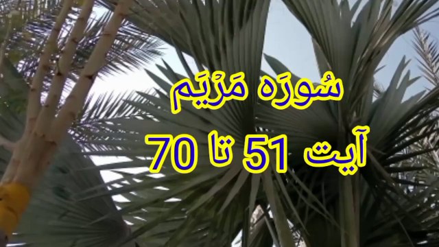 Surah Maryam | quran tilawat | Ayat 51 to 70 | quran pak ki tilawat | learn quran |