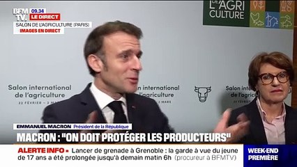 Écologie et agriculture: Emmanuel Macron estime qu'à "trop contraindre nos agriculteurs on perd de la capacité à produire notre alimentation chez nous"