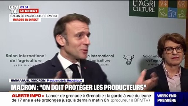 Écologie et agriculture: Emmanuel Macron estime qu'à trop contraindre nos agriculteurs on perd de la capacité à produire notre alimentation chez nous
