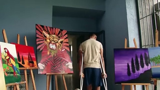 Jóvenes panameños presos pintan cuadros para el papa Francisco