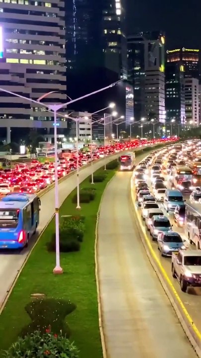 Traffic in Jakarta, Indonesia!