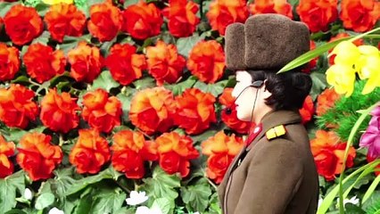 Un festival de flores en Corea del Norte